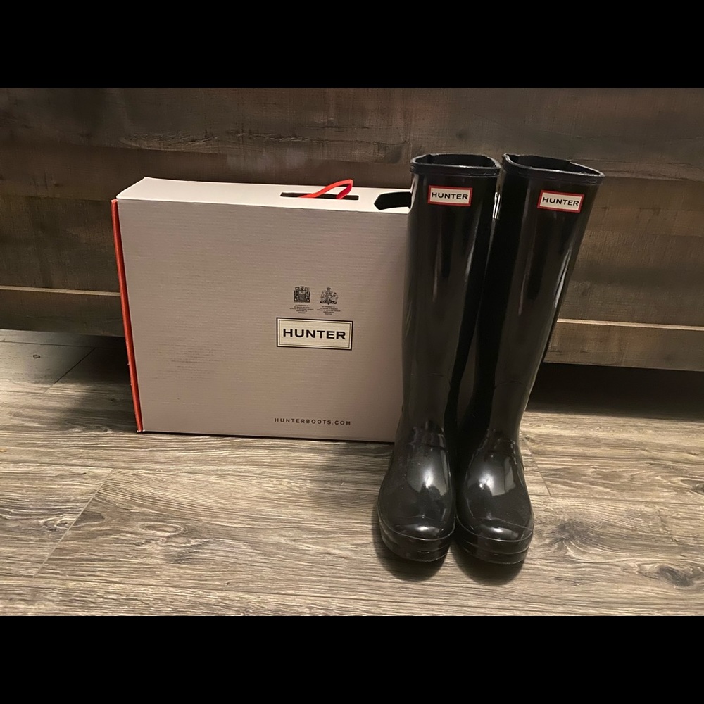Original back adjustable gloss back tall rain boot